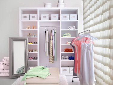 Işık soyunma odası. 3D çizim