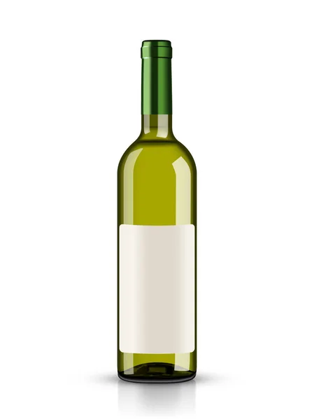 Izole beyaz zemin üzerine beyaz şarap şişeleri — Stok Vektör