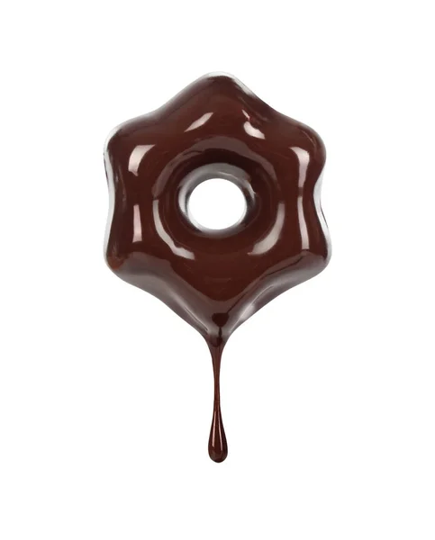 Caramelo de chocolate aislado sobre fondo blanco — Foto de Stock