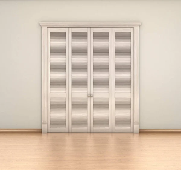 Quarto vazio interior e armário; ilustração 3d — Fotografia de Stock
