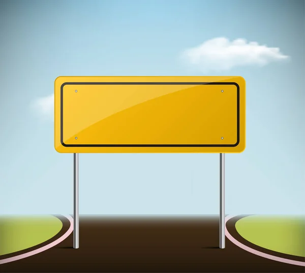 Vector road sign, vector illustration , — Stock Vector
