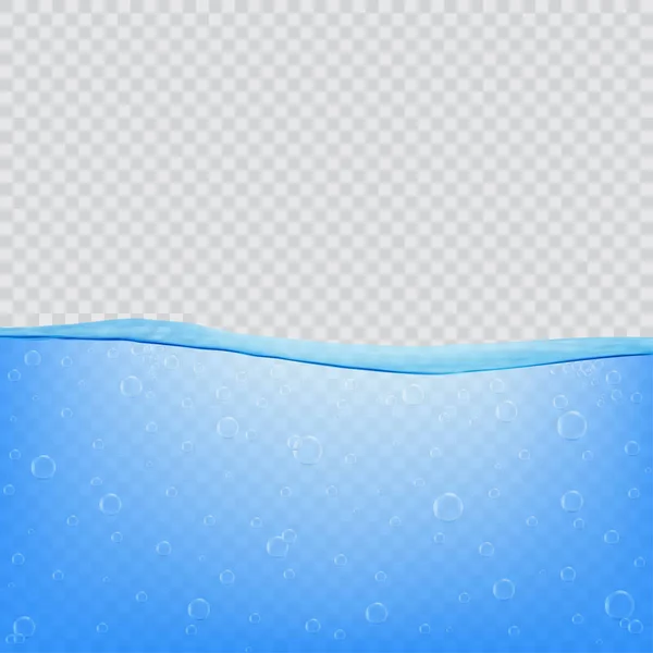 Agua, mar, océano con transparencia sobre fondo transparente — Vector de stock