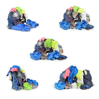 Beyaz arka plan üzerinde izole kazık çarşaflar takımlar