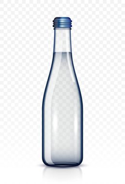 Glass bottle of water clipart