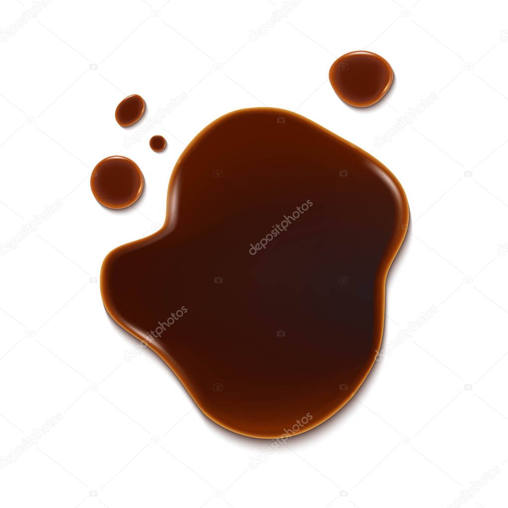 Puddle of soy sauce