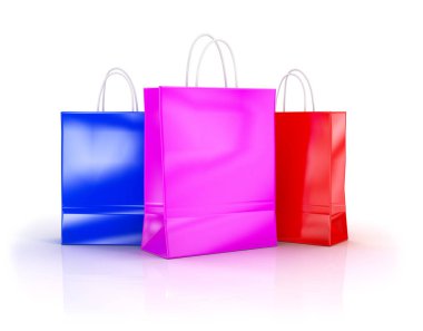 Alışveriş dilencisi. 3d illüstrasyon