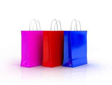 Alışveriş dilencisi. 3d illüstrasyon