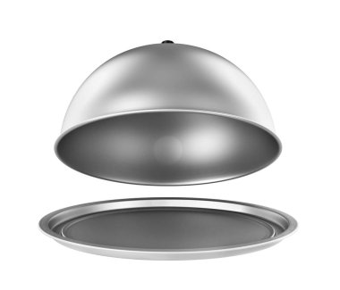 Restoran cloche aç kapaklı. illüstrasyon