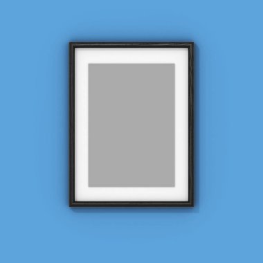 mavi bir arka plan üzerinde boş çerçeve