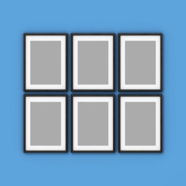 mavi bir arka plan üzerinde boş çerçeve