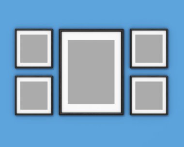 mavi bir arka plan üzerinde boş çerçeve