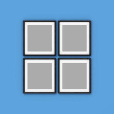 mavi bir arka plan üzerinde boş çerçeve