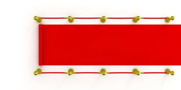 Röda mattan rulla in avståndet — Stockfoto