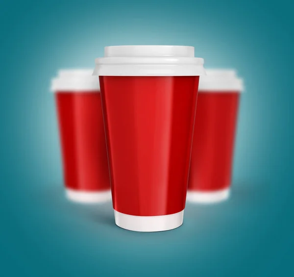 Kaffeetasse isoliert auf blauem Hintergrund — Stockfoto