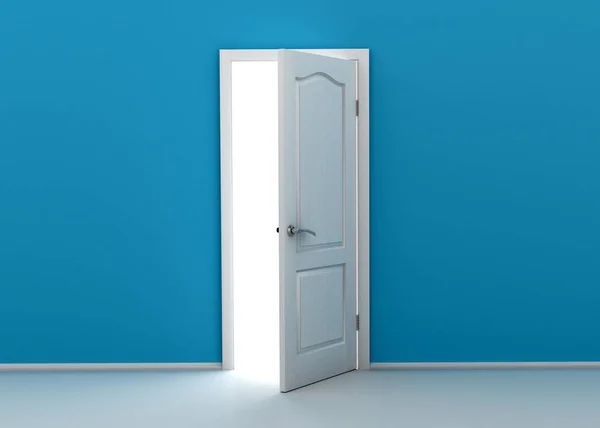 ドアを開けて 3次元図. — ストック写真
