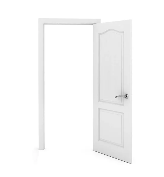 Open door isolated on white background — Stock Photo, Image