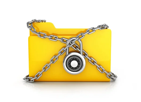 Folder locked with chains — Stock Photo, Image
