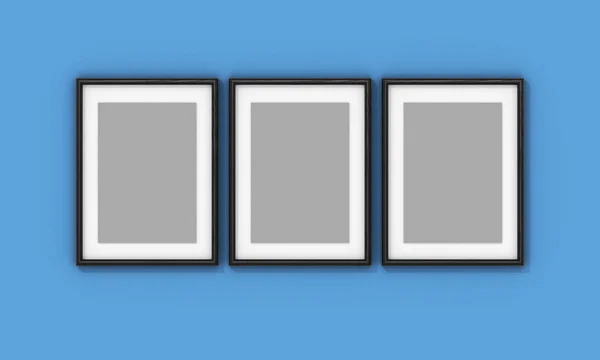 Blank frame on a blue background — Stock Photo, Image