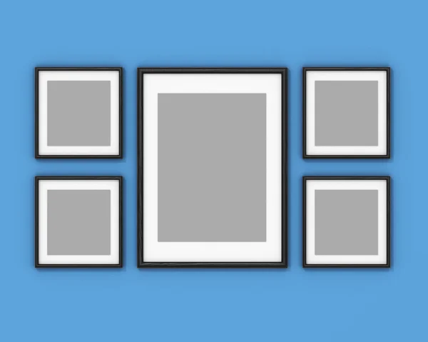 Blank frame on a blue background — Stock Photo, Image