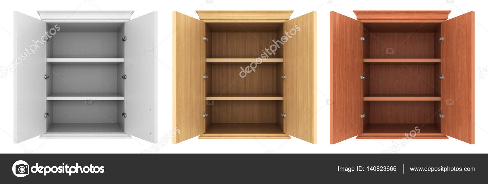 Set of empty cupboards. Stock Photo by ©urfingus 140823666