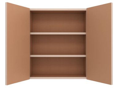 Beyaz arka plan üzerinde izole boş dosya dolabı