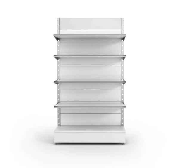 Shop shelf isolated on white background — Stock Photo, Image