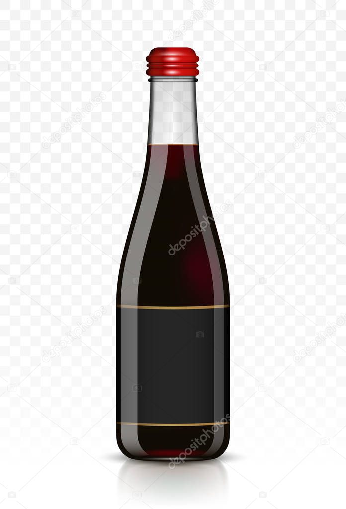 Soy sauce bottle isolated on transparent background