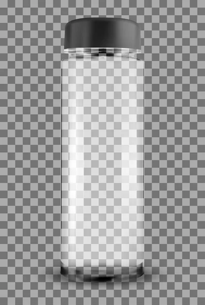 Flaska med vatten isolerad på vit bakgrund. — Stock vektor
