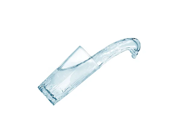 Un vaso de agua sobre un fondo blanco —  Fotos de Stock