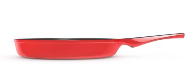 Seramik kaplama kırmızı tavayla. 3D çizim