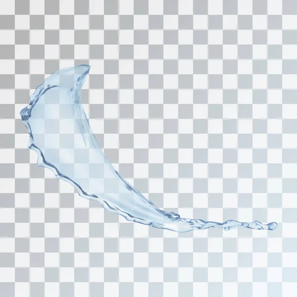 Wasser spritzt isoliert auf weißem Hintergrund — Stockvektor