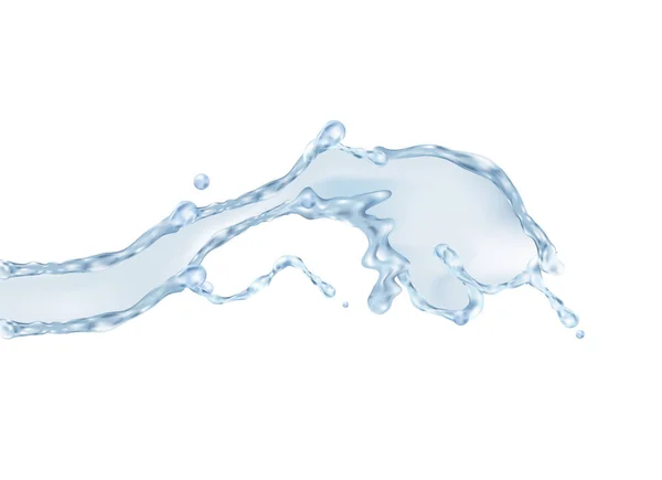 Éclaboussures d'eau isolées sur fond blanc — Image vectorielle