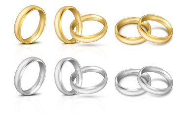 Beyaz arka plan üzerinde izole vektör yüzük