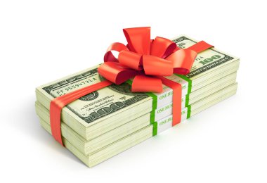 yüz ABD Doları yığınları. illüstrasyon