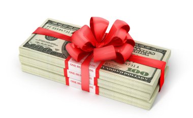 yüz ABD Doları yığınları. illüstrasyon