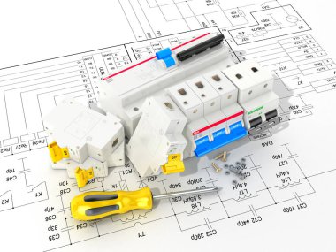 Elektronik devre kesiciler. 3D çizim