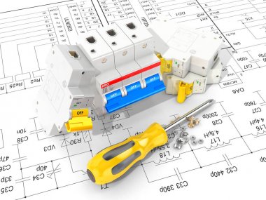 Elektronik devre kesiciler. 3D çizim
