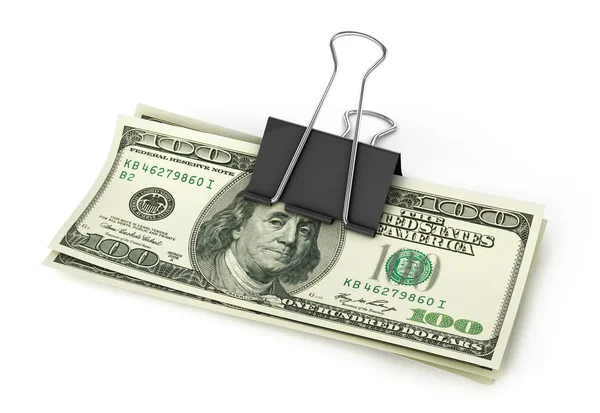 Open stapel Us Dollars. 3D illustratie — Stockfoto