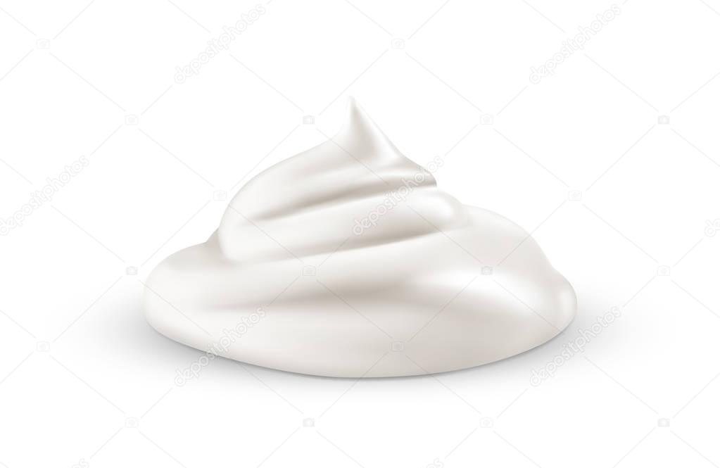 Cream isolated on white background
