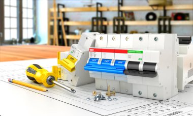 Elektronik devre kesiciler. 3D çizim