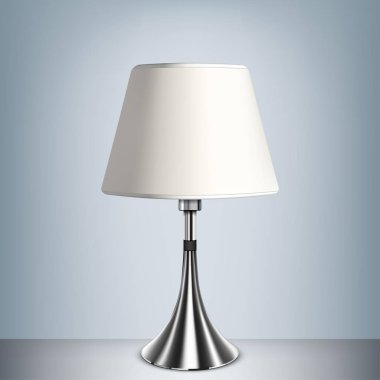 Masa lambası izole vektör çizim