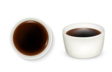 Beyaz arka plan üzerinde izole soya sosu