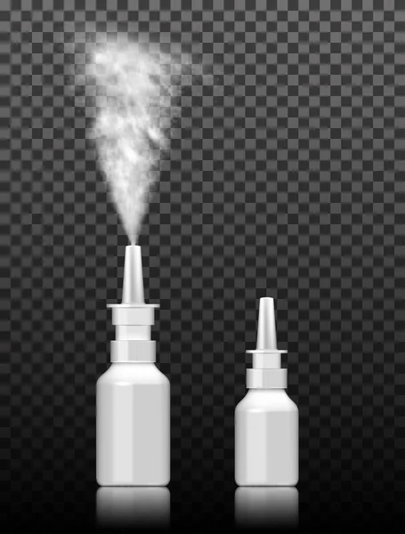 Pompe pulvérisation nasale en action — Image vectorielle