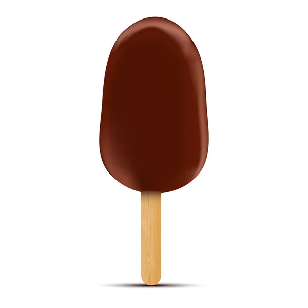 巧克力冰淇淋棍子上 — 图库矢量图片