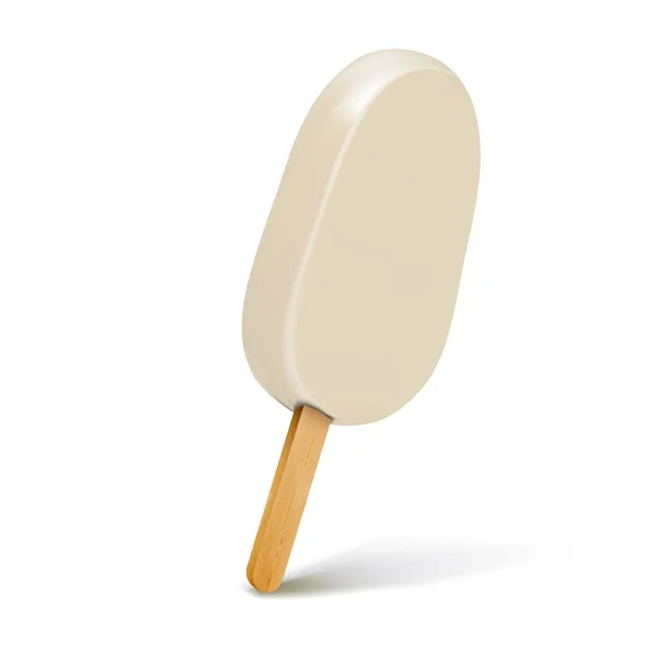 Chocolate ice cream on a stick — Stock Vector