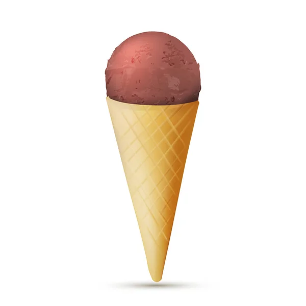 Ice cream isolated on white background — Stock Vector