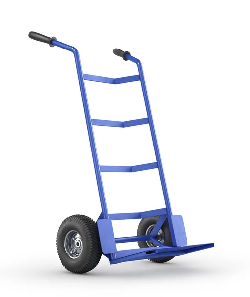 Empty hand truck isolation on a white background. 3d illustratio — Stock Photo, Image