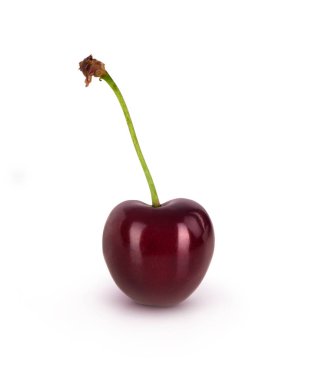 Beyaz arka plan üzerinde güzel kiraz