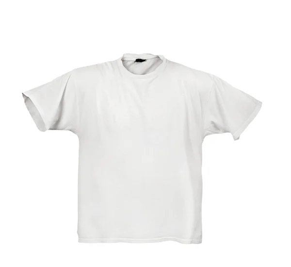 Hollow bianco T-shirt su sfondo bianco — Foto Stock