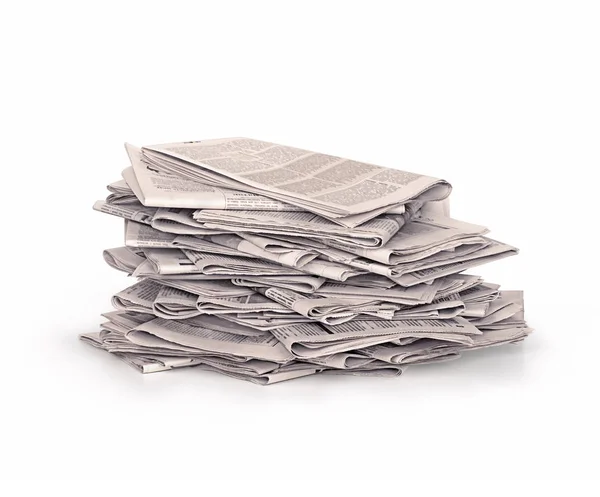A stack of folded newspapers Royalty Free Stock Images